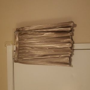 Gold pleated skirt